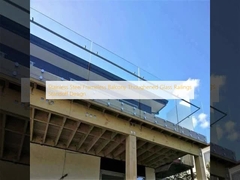 Thép không gỉ không khung ban công thủy tinh mỏng hàng rào thiết kế Standoff