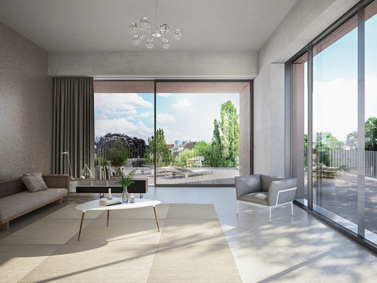 Bụi phủ tùy chỉnh cửa trượt nhôm bên ngoài với hồ sơ nhôm