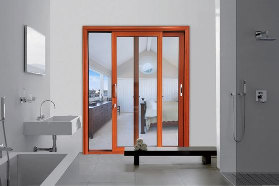 Cửa trượt có hồ sơ nhôm chắc chắn có thể tùy chỉnh bằng thủy tinh nóng