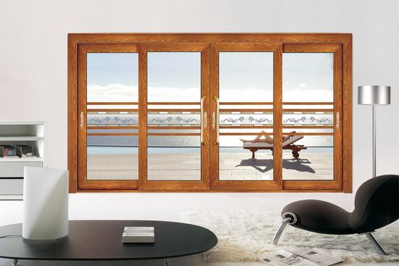 Cửa trượt nhôm kính kép Khả năng chống bão Cửa trượt kính đa