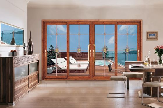 Chống bão 2mm dày nhôm cửa trượt sân thượng với kính nóng