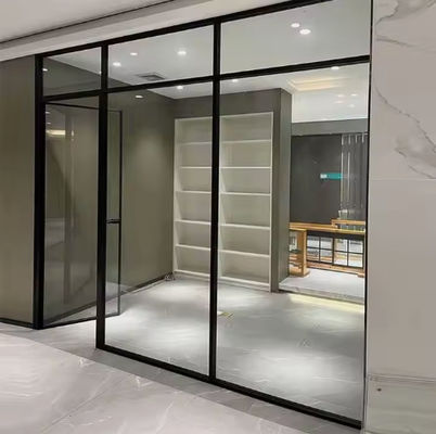 Cửa lắc khung mỏng nhôm Laminated thủy tinh nóng Lửa lắc nhôm