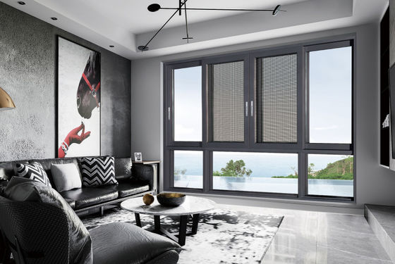 Khóa đa điểm nhôm trượt sash cửa sổ với bảo vệ côn trùng và kính cách nhiệt