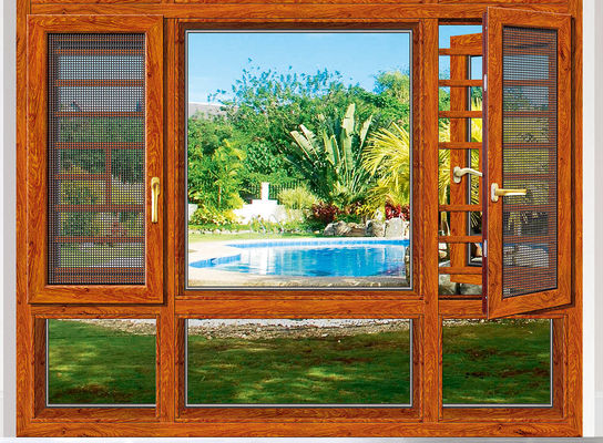 Bột phủ phủ nghiêng quay cửa sổ nhôm tùy chỉnh với bảo vệ côn trùng