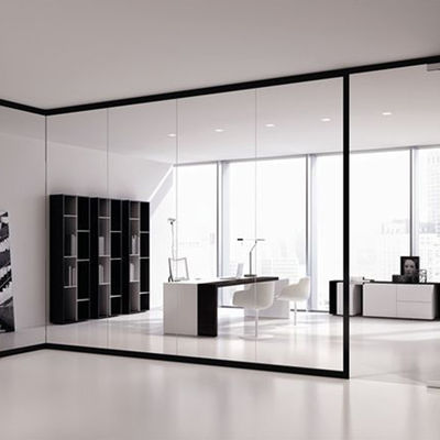 Phân tường kính linh hoạt khung nhôm ngăn ngăn văn phòng chống âm