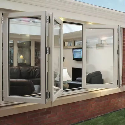 chất lượng  Custom Balcony Aluminum Folding Window Tempered Insulated Folding Glass Window nhà máy sản xuất