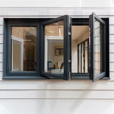 Thiết kế mới Aluminium Casement swing Window With Tempered Glass