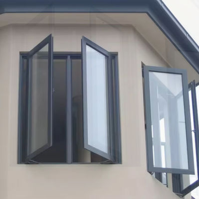 Thiết kế mới Aluminium Casement swing Window With Tempered Glass