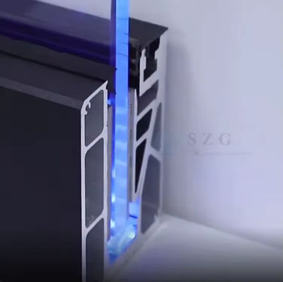 Lamel U Channel Glass Balustrade Lắp đặt trên cùng với kính mạ