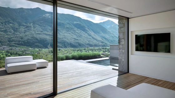 Eco thân thiện nhôm cửa trượt ban công sử dụng mỏng 4 nhôm Casement cửa trượt