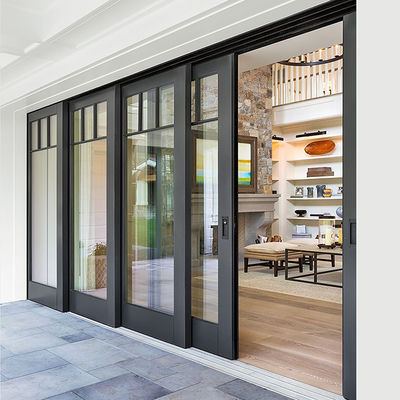 Cửa thủy tinh nhôm thép cách nhiệt tùy chỉnh với hồ sơ hạng nặng