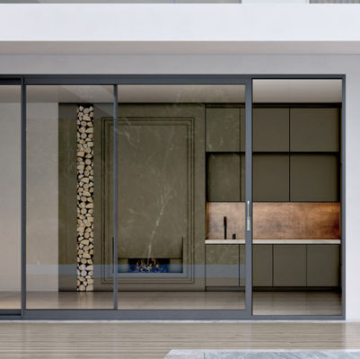 Đường trượt có kích thước tùy chỉnh nhôm kính cách nhiệt Cửa trượt có kính kép