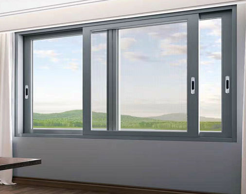 Kháng bão ngoài trời Slimline cửa trượt nhôm phun fluorocarbon