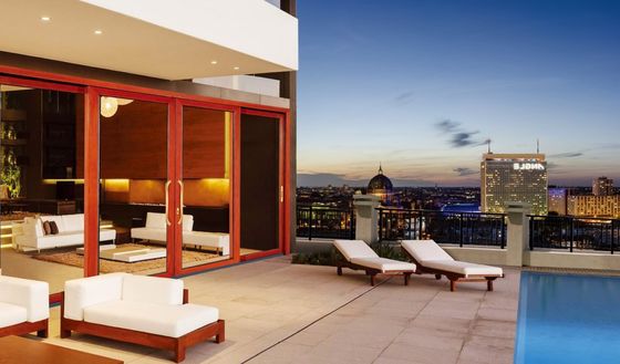 Cửa trượt thủy tinh thông minh nhôm thermal break multi slide patio