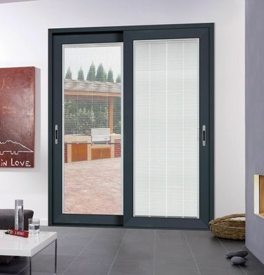 Cửa trượt bằng kính bảo mật cách ly hồ sơ nhôm Break nhiệt thay thế cửa trượt bằng kính