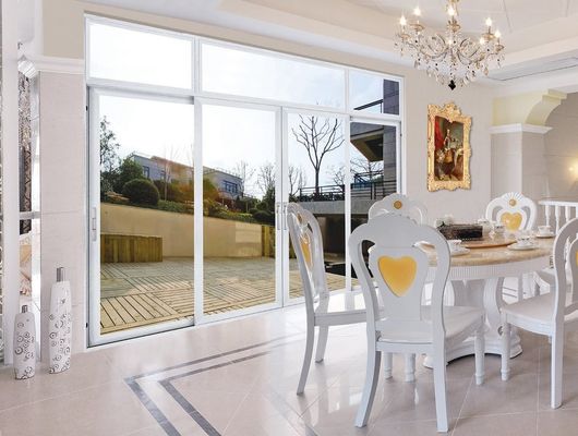 Cửa trượt bằng kính bảo mật cách ly hồ sơ nhôm Break nhiệt thay thế cửa trượt bằng kính