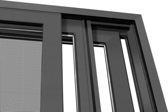 Cửa trượt có hồ sơ nhôm chắc chắn có thể tùy chỉnh bằng thủy tinh nóng