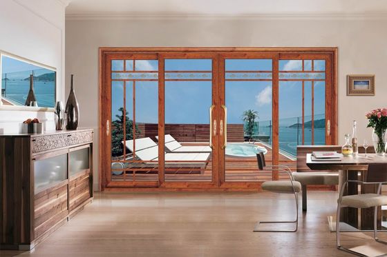 Cửa trượt nhôm kính kép Khả năng chống bão Cửa trượt kính đa