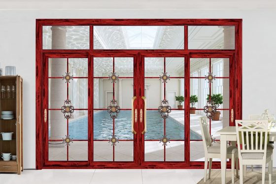 Cửa trượt nhôm kính kép Khả năng chống bão Cửa trượt kính đa