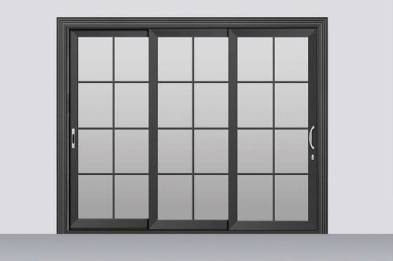 Chống bão 2mm dày nhôm cửa trượt sân thượng với kính nóng