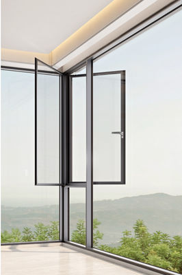 Aluminium bền Swing cửa sổ mở với kính mạ và kính cách nhiệt