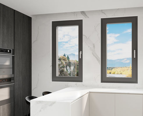 SZG Casement Mở Aluminium Swing Window Với Stainless Steel Hardware