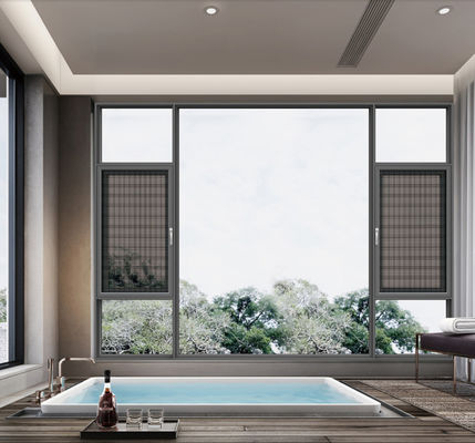 SZG Tiết kiệm không gian nhôm mở cửa sổ ra ngoài để lưu thông không khí tối đa