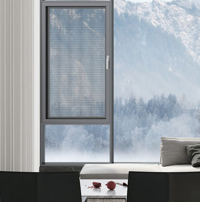 Cửa sổ lơ lửng nhôm màu xám Cửa sổ mở ra ngoài