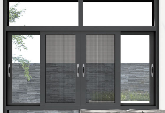 Hoạt động trơn tru Aluminium cửa sổ trượt với kính kính kép