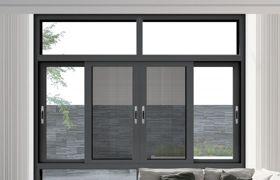 Hoạt động trơn tru Aluminium cửa sổ trượt với kính kính kép