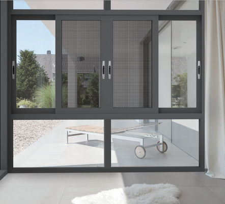 Các cửa sổ trượt nhôm thương mại tùy chỉnh để bảo vệ côn trùng