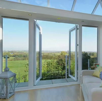 Bề mặt phủ bột bằng nhôm cách nhiệt thương mại bằng cửa lắc hai cánh