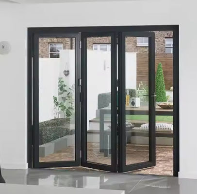 Hình Aluminium Gấp kính Patio Cửa an ninh cao chống bão