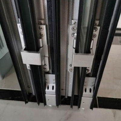 Cửa banh bằng thủy tinh nhôm gấp đôi với hồ sơ phá vỡ nhiệt