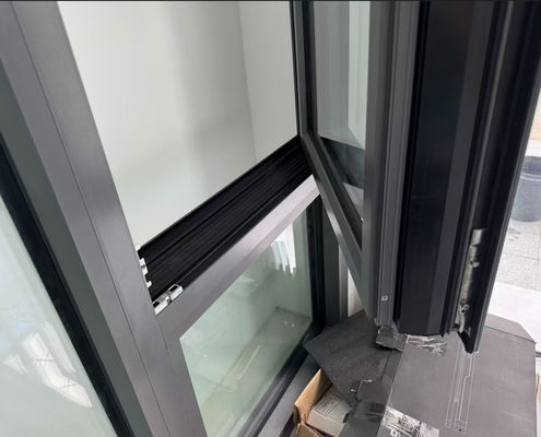 Aluminium Swing Sash Window Fluorocarbon phun bằng kính mạ