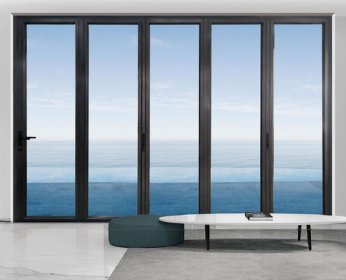 Chống bão nội bộ nhôm cửa gấp đôi bột lớp phủ