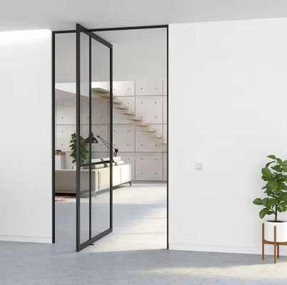 Hỗn hợp kim nhôm không khung kính cửa trục chống ăn mòn Dễ dàng làm sạch