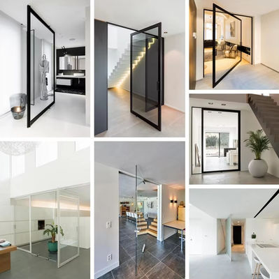 Hỗn hợp kim nhôm không khung kính cửa trục chống ăn mòn Dễ dàng làm sạch