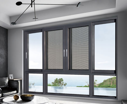 Khóa đa điểm nhôm trượt sash cửa sổ với bảo vệ côn trùng và kính cách nhiệt