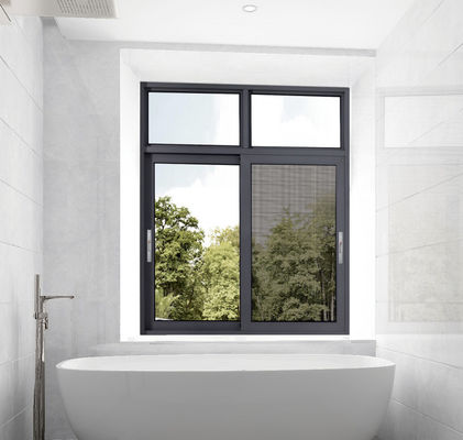 Màn kính trượt nhôm phủ bột Bảo vệ côn trùng cửa sổ trượt kính kép