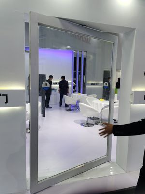 Slim Frame Aluminium Pivot Door Tempered Clear Glass Entrance Pivot Door