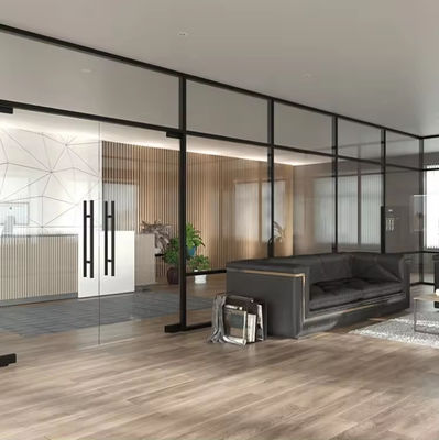 Phân kính chống âm thanh hiện đại với khung nhôm phủ bột