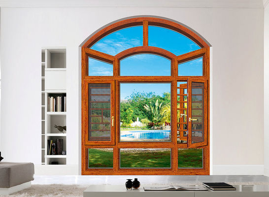 Bột phủ phủ nghiêng quay cửa sổ nhôm tùy chỉnh với bảo vệ côn trùng