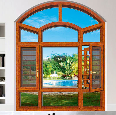 Bột phủ phủ nghiêng quay cửa sổ nhôm tùy chỉnh với bảo vệ côn trùng