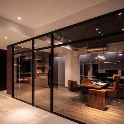 Các bức tường văn phòng không khung kính thương mại có thể tùy chỉnh kính màu
