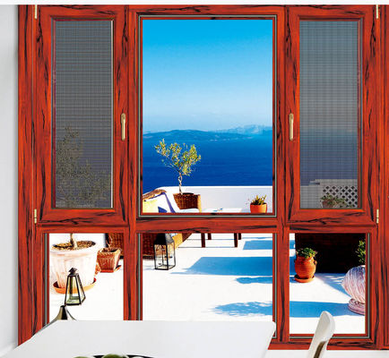 Chống gió nghiêng quay cửa sổ nhôm điều chỉnh với kính hai