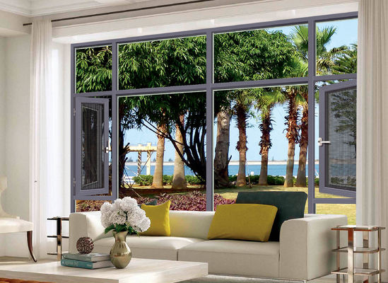 Phòng chống thời tiết nghiêng quay cửa sổ nhôm với bảo vệ an toàn