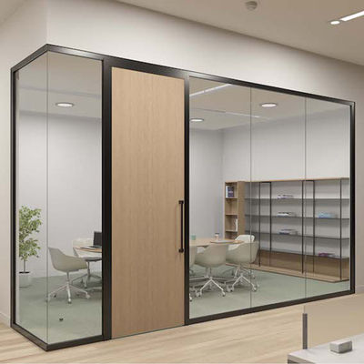 Hình khung nhôm kính Office Partitions thương mại với thiết kế tùy chỉnh