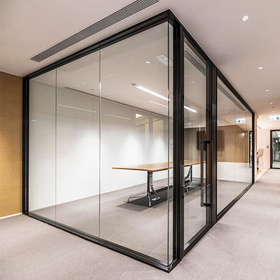 Hình khung nhôm kính Office Partitions thương mại với thiết kế tùy chỉnh
