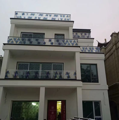 Xanh nhôm U kênh kính hàng rào 10mm dày không khung kính balustrade